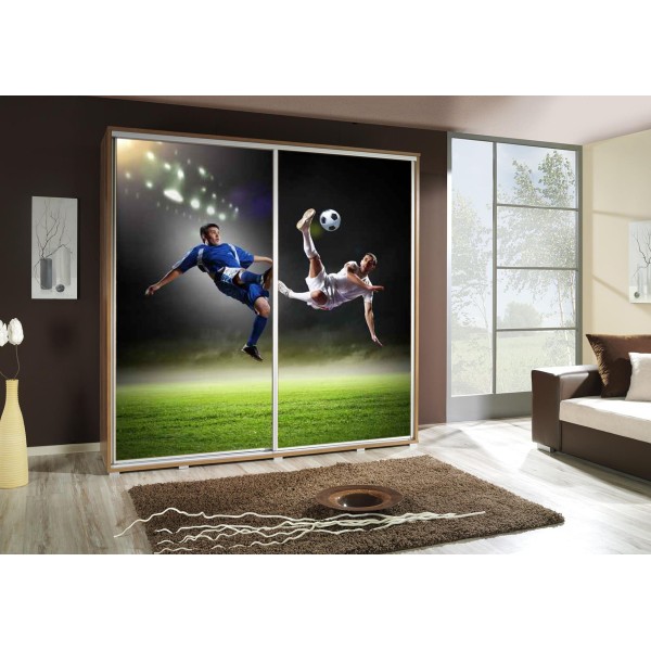PENY skříň, posuvné dveře s grafickým potiskem - fotbal