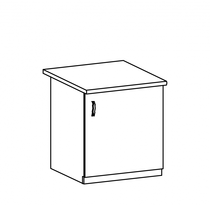 LANGEN D60 P/L skříňka spodní 60 cm 1 dveřová