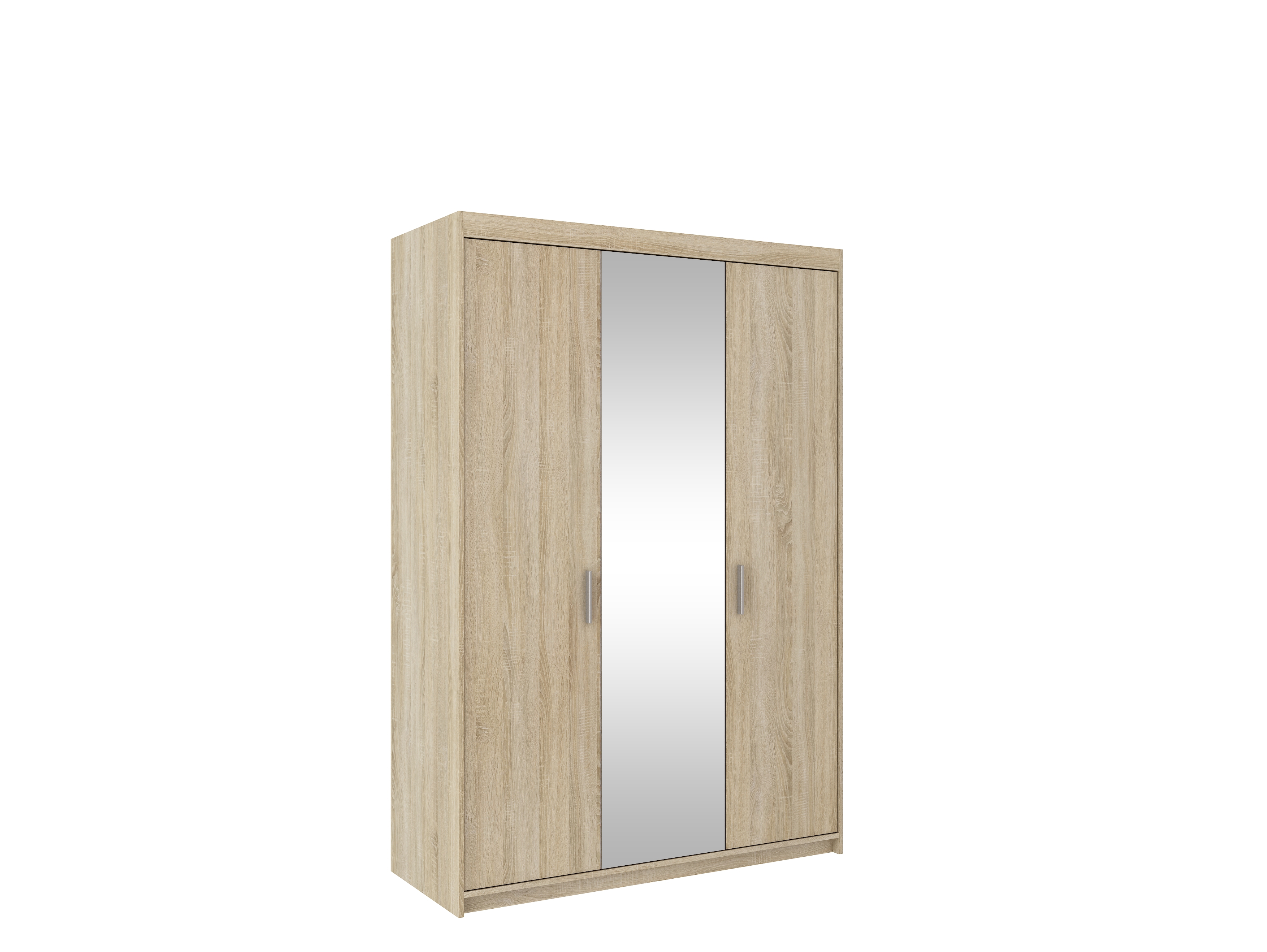 ELENA 3D skříň 3 dveře, dub sonoma 133 cm zrcadlo