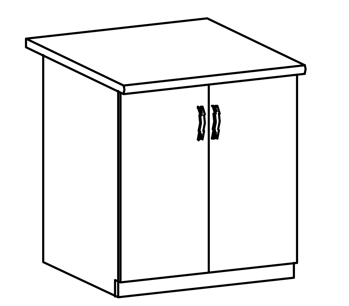 LANGEN D80 skříňka spodní 80 cm 