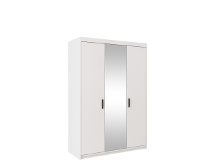 ELENA 3D skříň 3 dveře bílá 133 cm zrcadlo